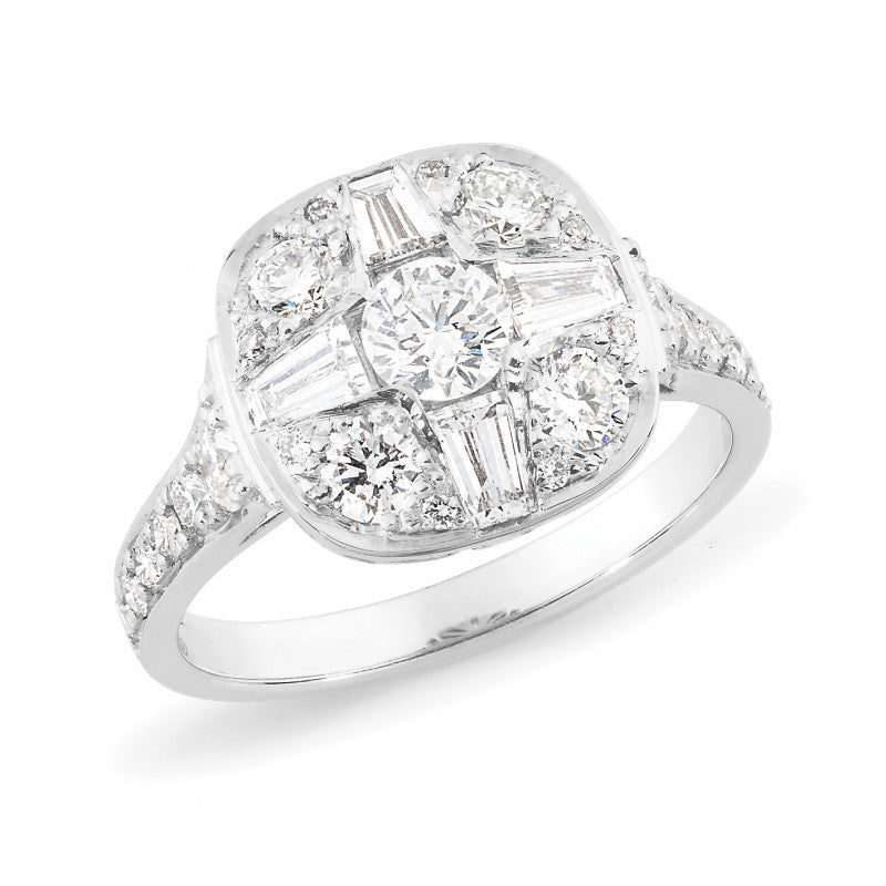 18ct White Gold Diamond Engagement Ring