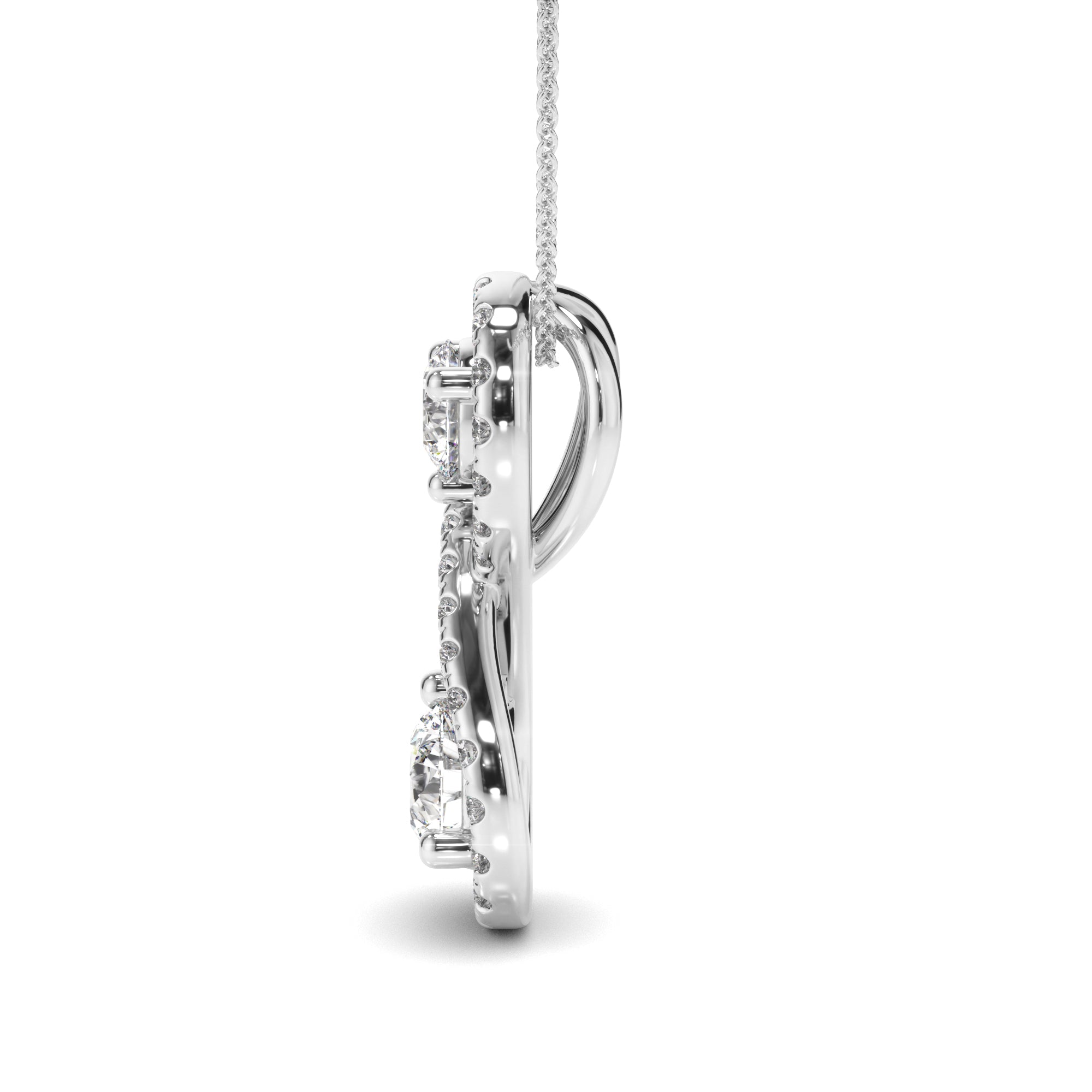Round Brilliant Cut Diamond Infinity Pendant