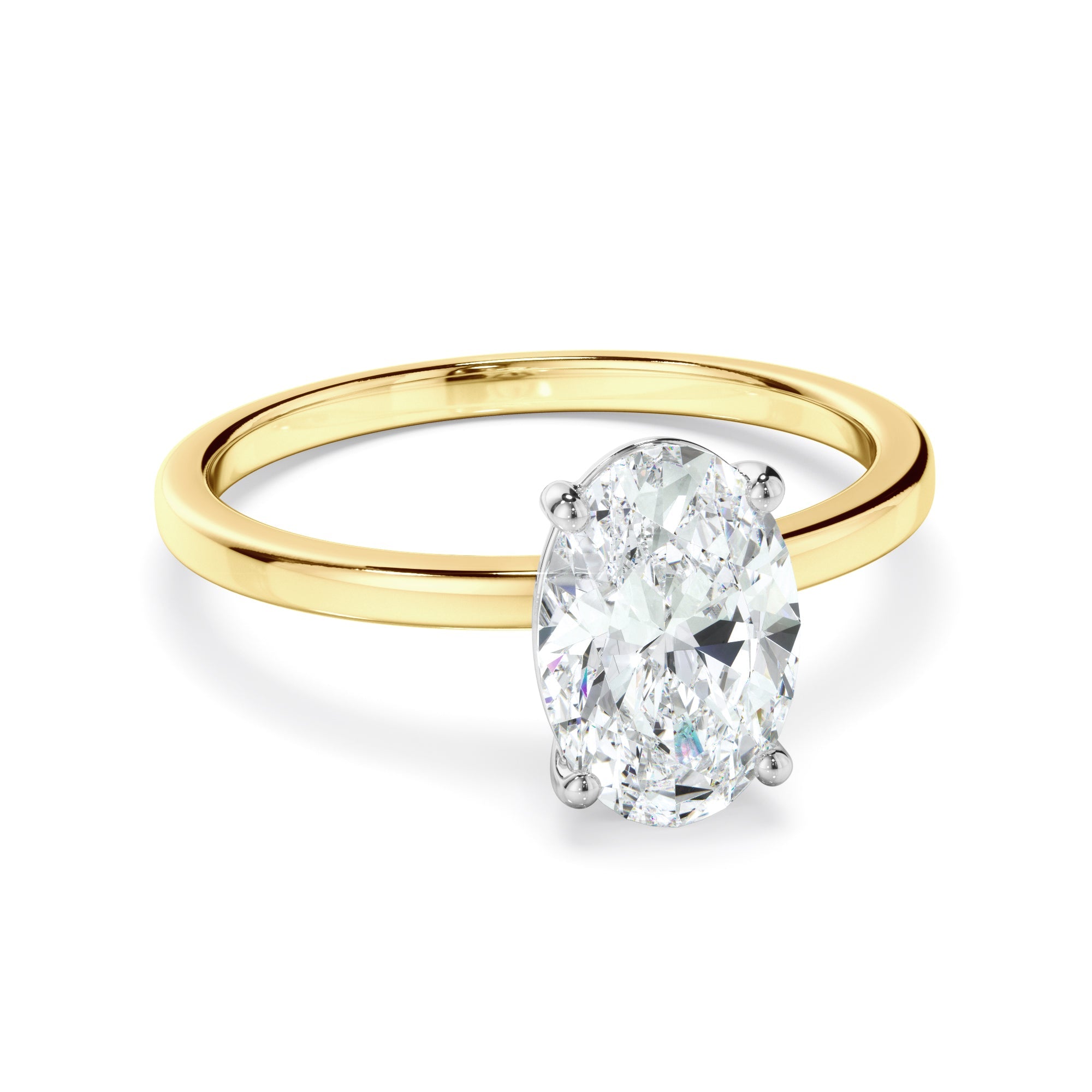 1ct Oval Cut Lab Grown Diamond Ring