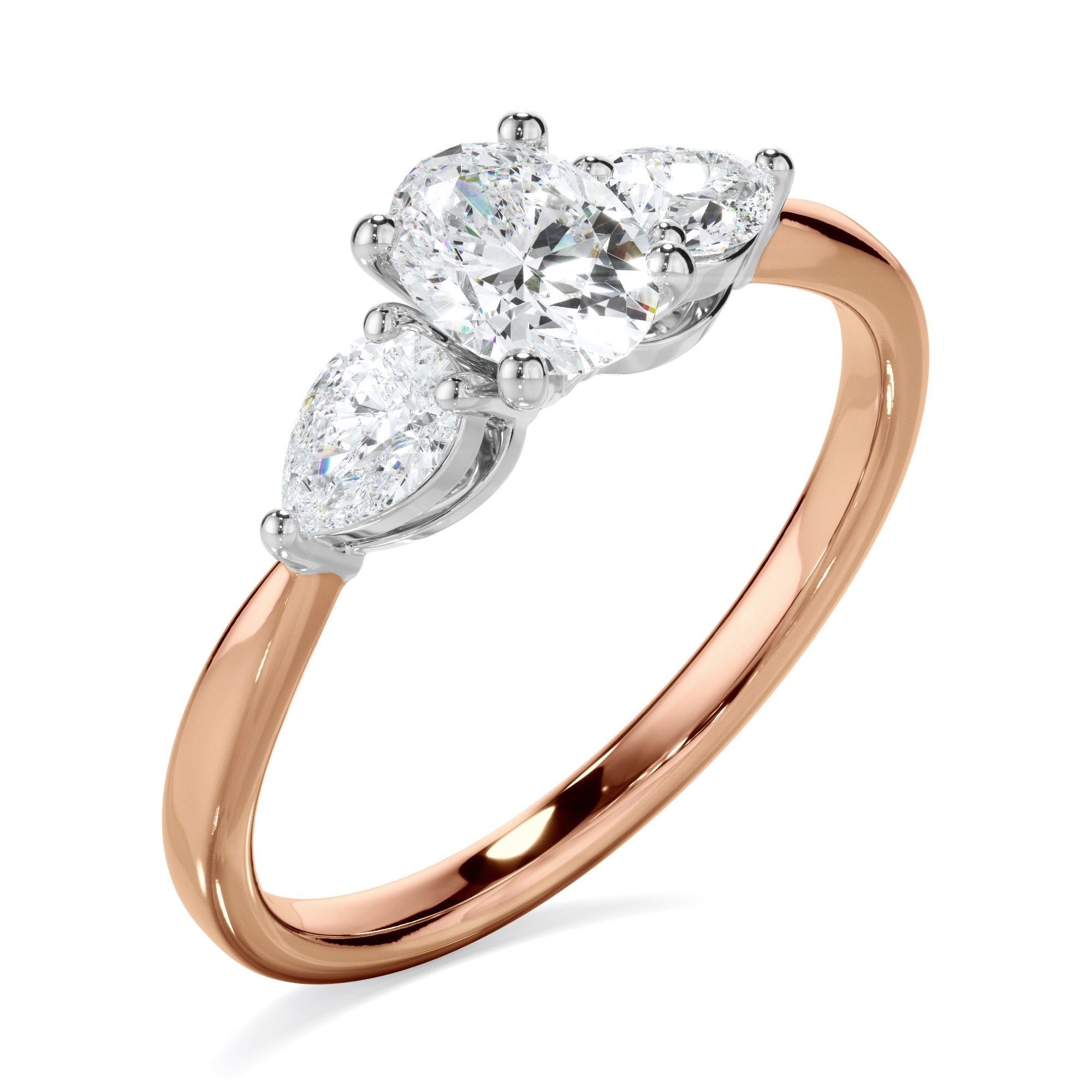 0.85ct Oval Cut Lab Grown Diamond Ring