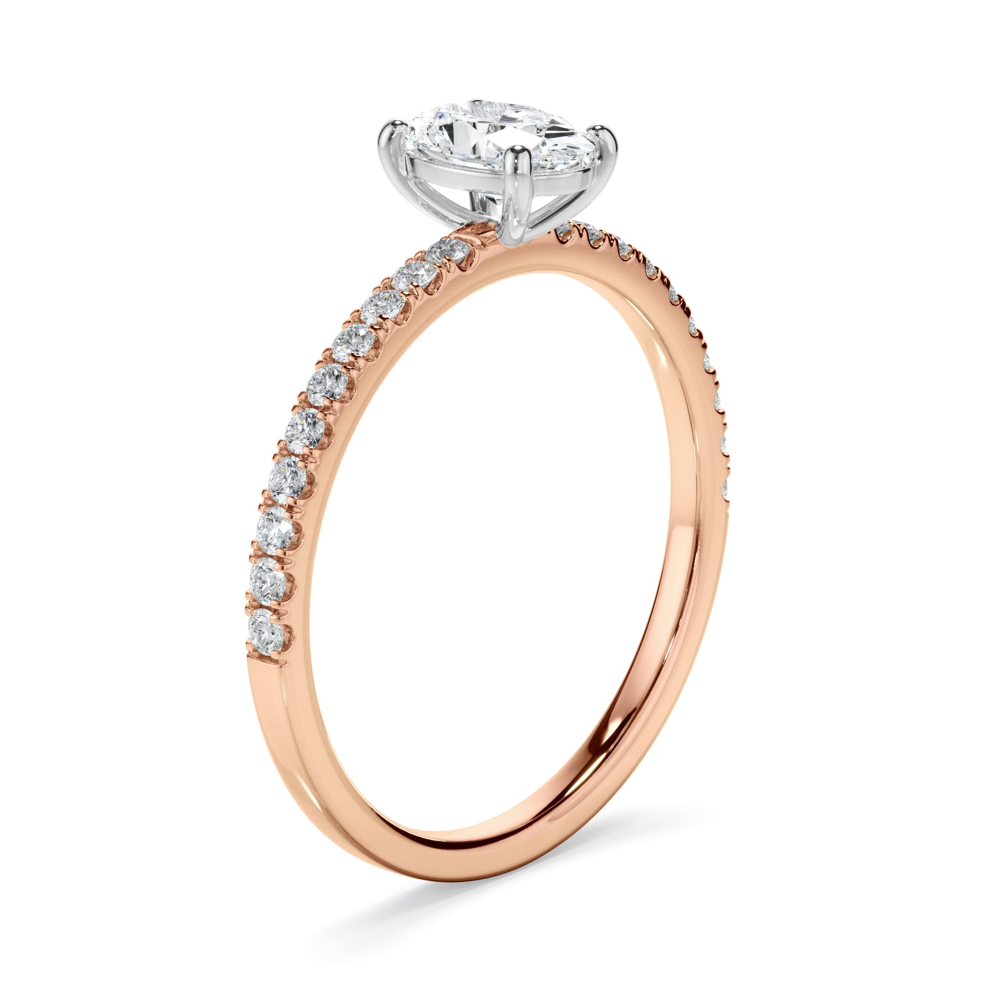 0.70ct Oval Cut Lab Grown Diamond Ring