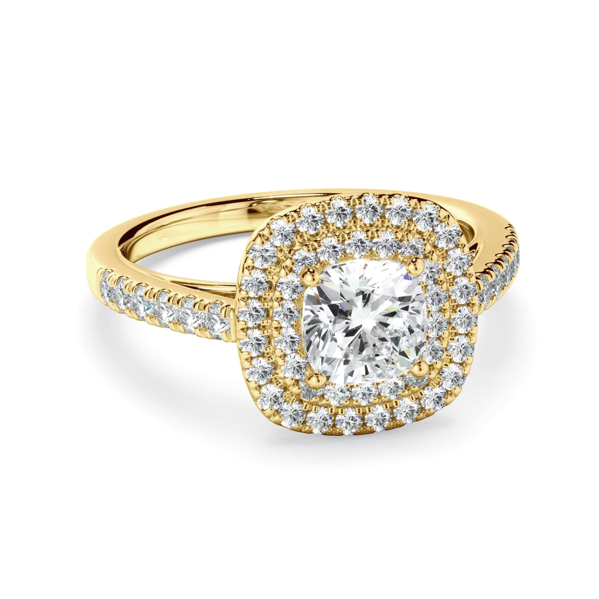 1.45ct Cushion Cut Lab Grown Diamond Ring