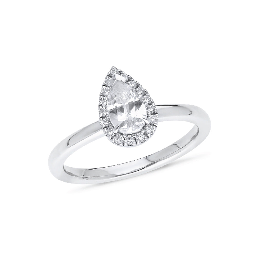 18ct White Gold 0.54ct Lab Grown Diamond Engagement Ring