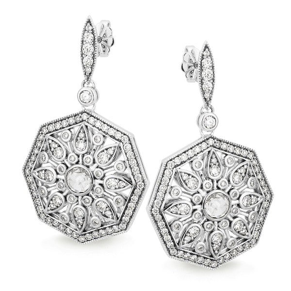 18ct White Gold Diamond Earrings