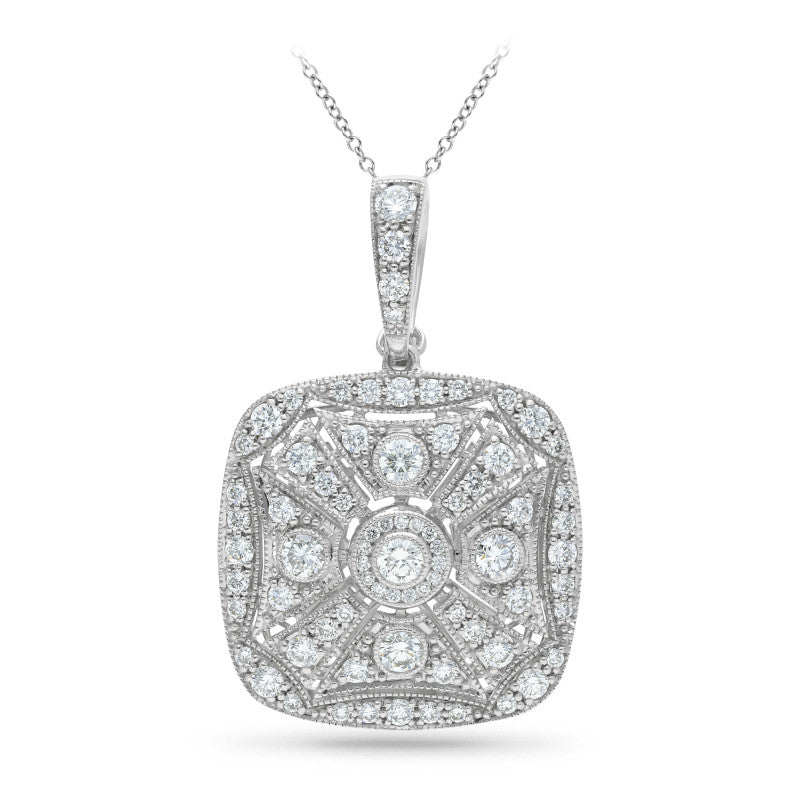 18ct White Gold Diamond Pendant