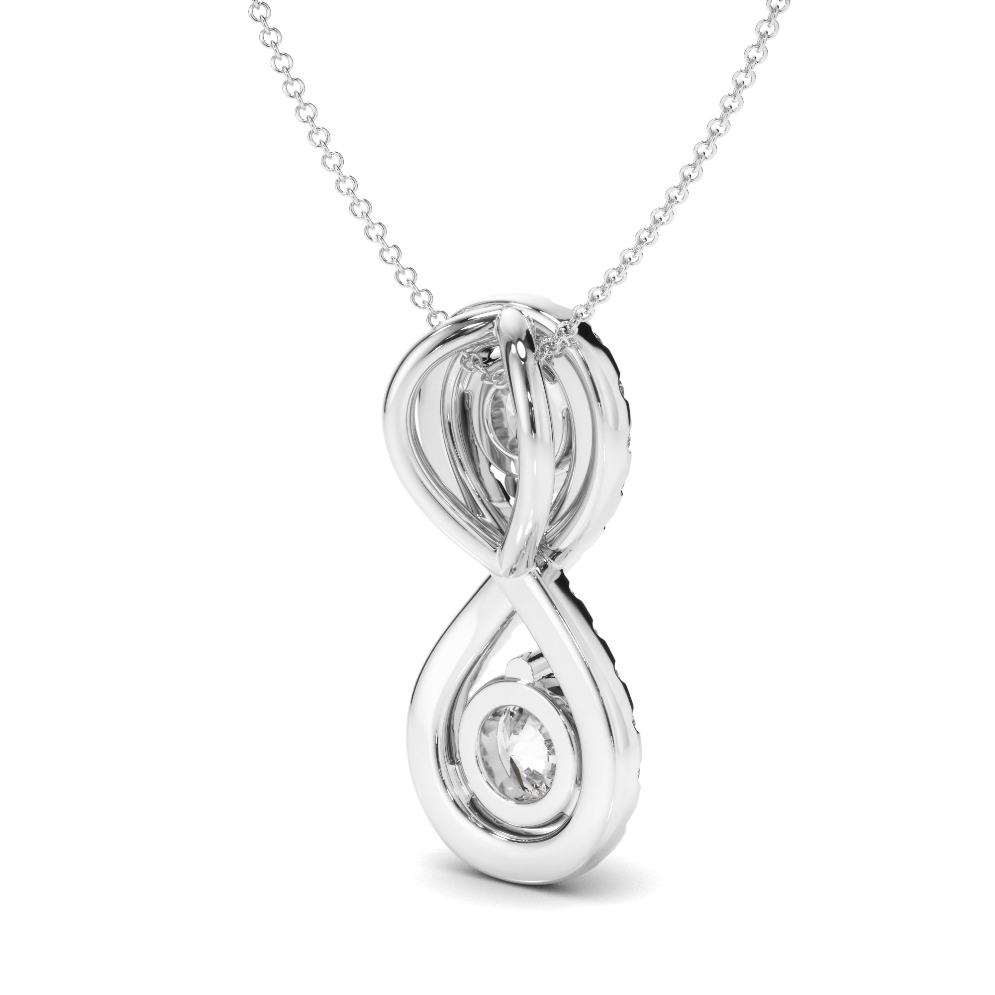 Round Brilliant Cut Diamond Infinity Pendant